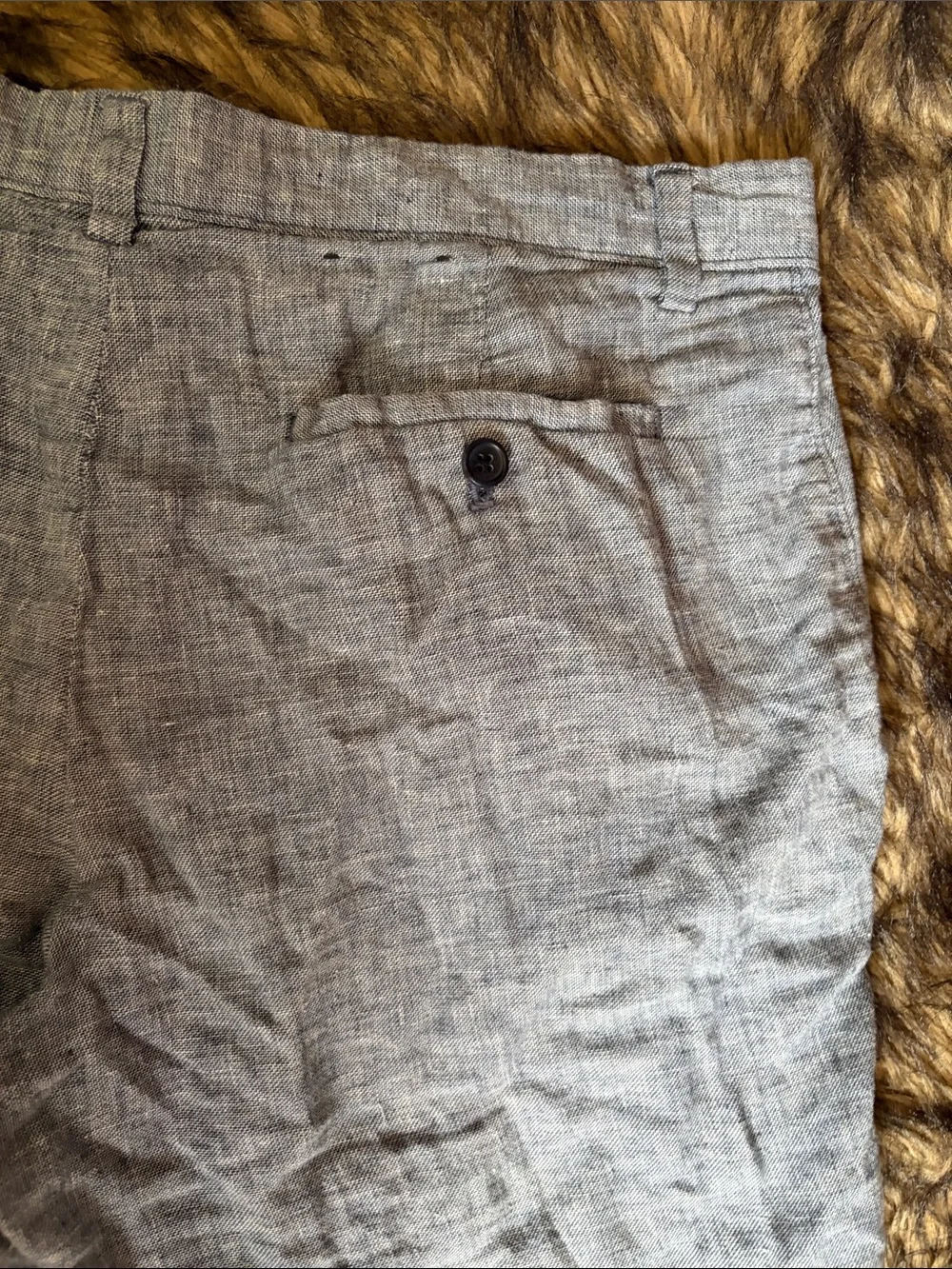 Banana Republic Light Gray Heathered Flat-Front Men's Shorts Size 33
